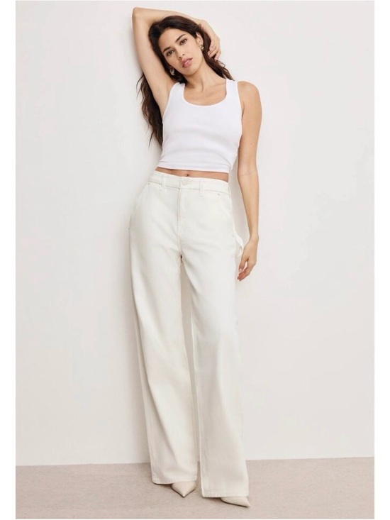 Good American Pants - NWT Good American Good ’90s Relaxed Carpenter Jeans - Cloud White Sz16